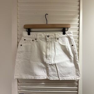 SOLD!!!!! Abercrombie & Fitch White Denim Mini Skirt